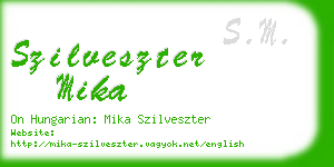 szilveszter mika business card